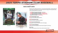 Image for 2025 Topps Stadium Club Baseball Blaster 40-Box Case