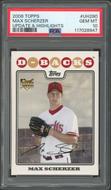 Image for 2008 Topps Max Scherzer Update & Highlights UH280 PSA 10