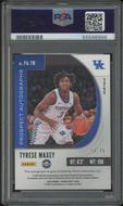 Image for 2020/21 Panini Prizm Draft Picks Basketball #PATM Tyrese Maxey Blue Ice Prospect Rookie Auto #23/75 PSA 10