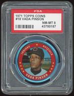 Image for 1971 Topps Coins #18 Vada Pinson PSA 8 *0187 (Reed Buy)