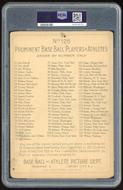Image for 1911 T3 Turkey Red Cabinets #125 Ed Walsh checklist back PSA 1 *5072 (Reed Buy)
