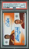 Image for 2023/24 Topps Chrome Cafu Francesco Totti Dual Orange Refractor Auto /25 PSA 10