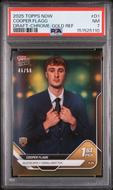 Image for 2025 Topps Now Cooper Flagg Draft Chrome Gold Refractor Rookie /50 #D1 PSA 7