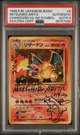 Image for Pokemon Base Set Japanese No Rarity 1st Printing Charizard PSA 9 Mitsuhiro Arita Sketch and Auto