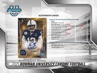 Image for 2025 Bowman University Chrome Football Blaster 40-Box Case
