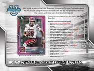 Image for 2025 Bowman University Chrome Football Mega 20-Box Case