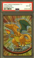 Image for Topps Pokemon TV #6 Rainbow Foil Charizard PSA 6