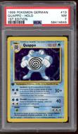 Pokemon Base Set GERMAN 1st Edition Poliwrath Quappo 13/102 PSA 7