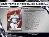 Image for 2025 Topps Chrome Black Baseball Hobby Box