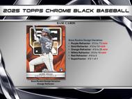 Image for 2025 Topps Chrome Black Baseball Hobby Box