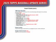 Image for 2025 Topps Update Series Baseball Jumbo Value 108-Pack Case