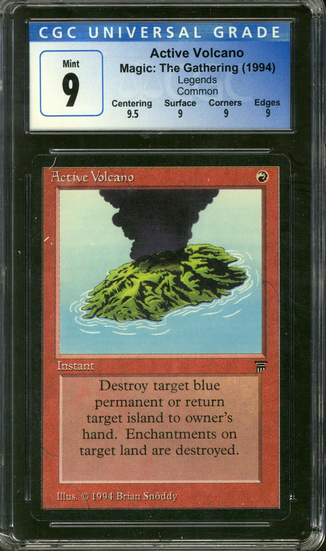 Magic the Gathering Legends Active Volcano CGC 9 NEAR MINT (NM) | DA ...