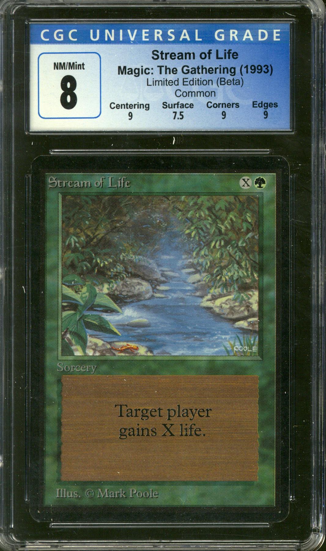 Magic the Gathering Beta Stream of Life CGC 8 | DA Card World