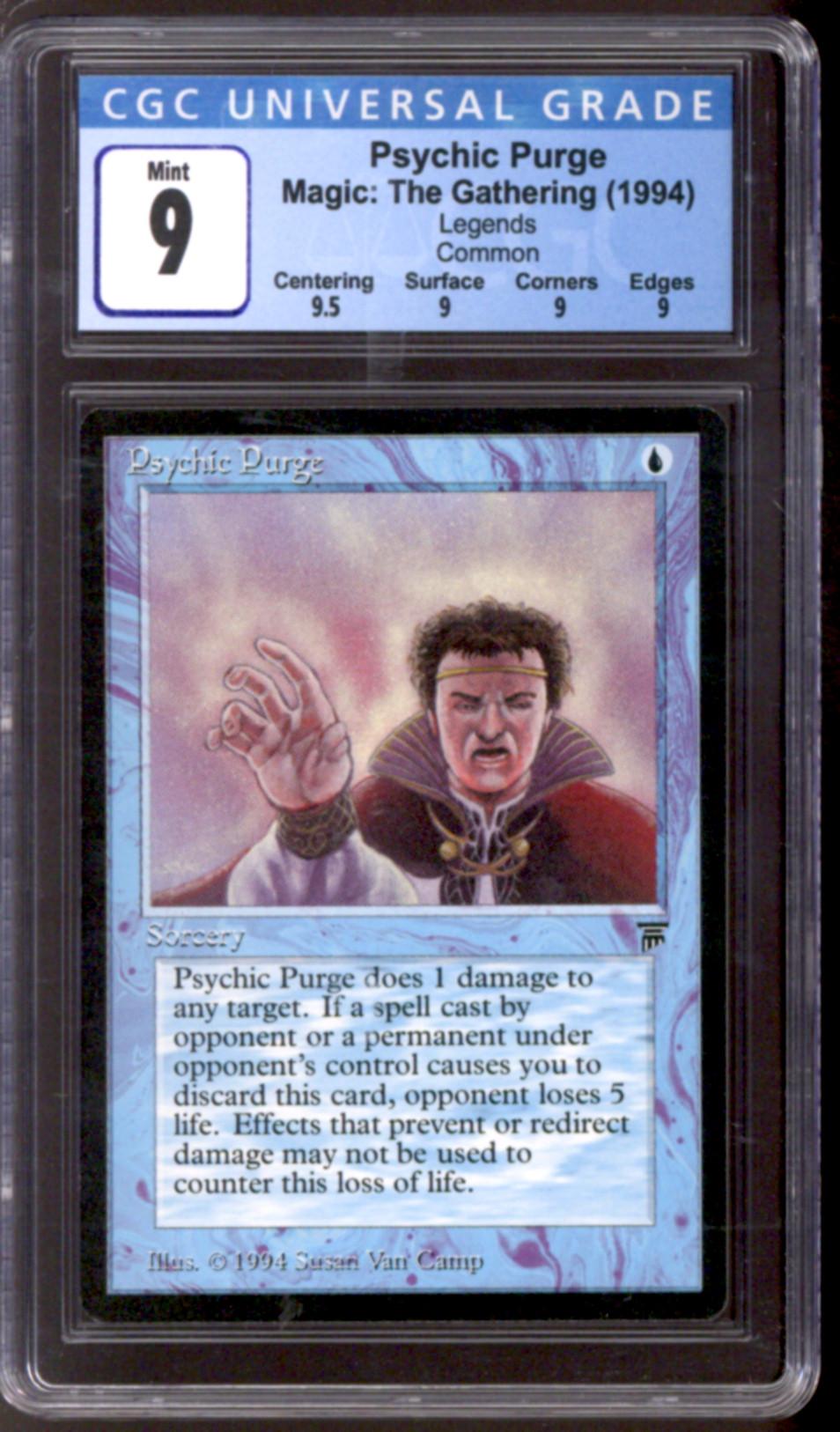 Magic the Gathering Legends Psychic Purge CGC 9 (9.5, 9, 9, 9