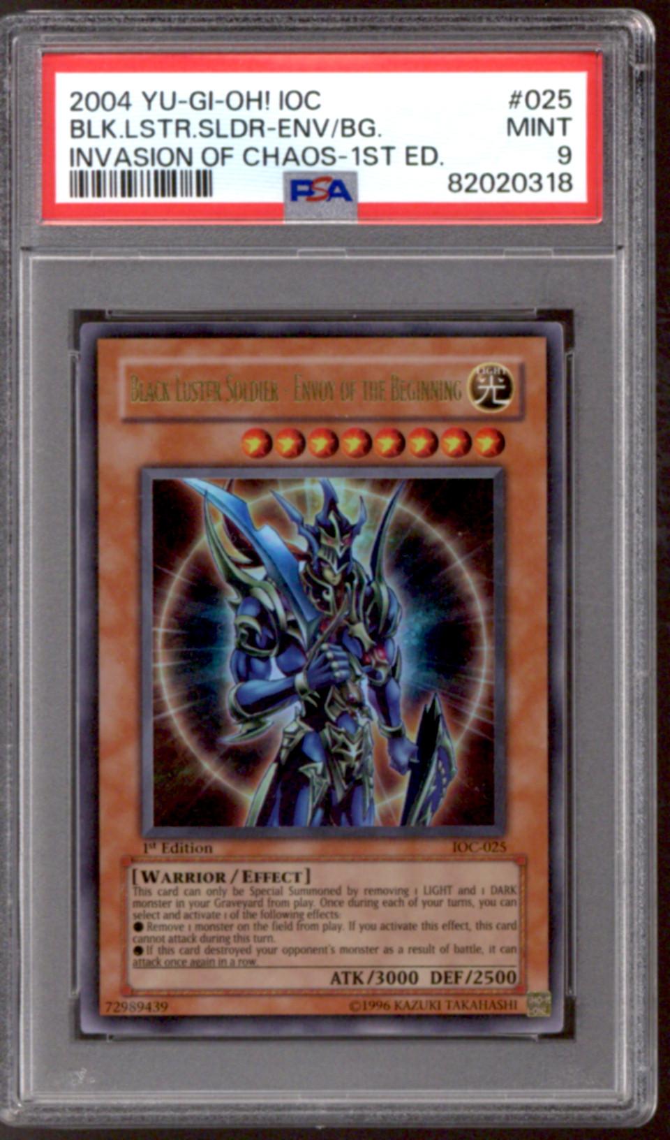 Yu-Gi-Oh Invasion of Chaos 1st Edition Black Luster Soldier- Envoy of The  Beginning IOC-025 PSA 9 | DA Card World