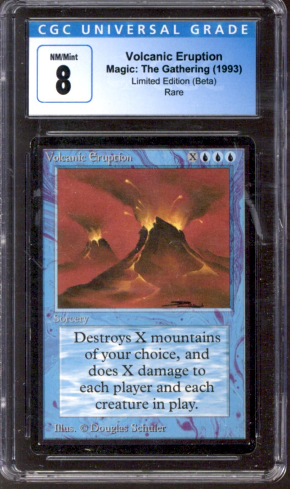 Magic the Gathering Beta Volcanic Eruption CGC 8 NEAR MINT (NM)