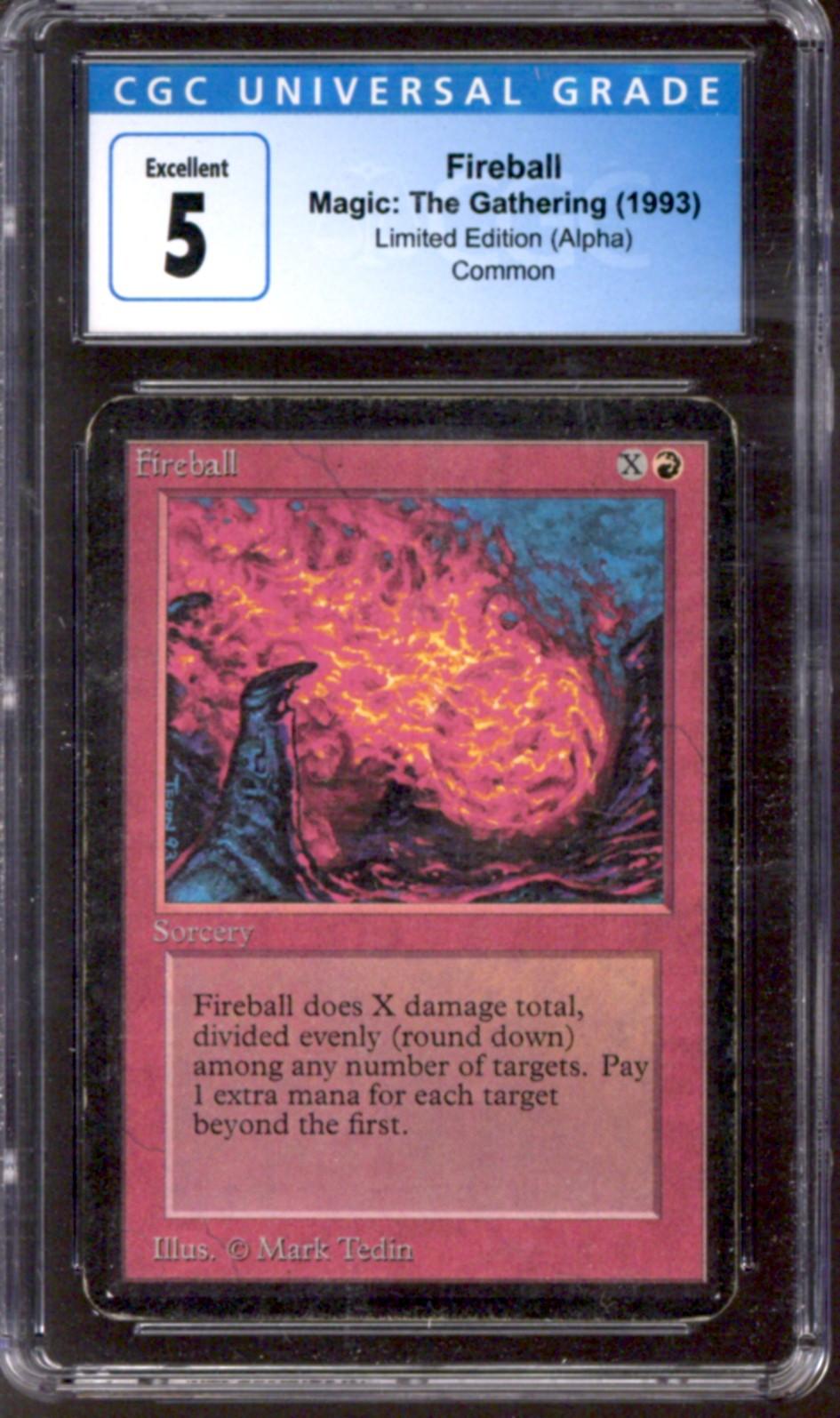 Magic the Gathering Alpha Fireball CGC 5 LIGHTLY PLAYED (LP) | DA Card ...