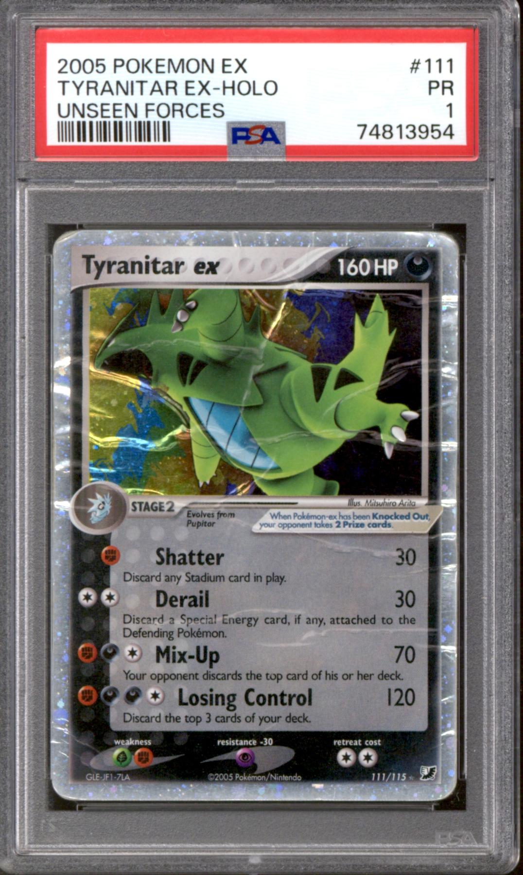 Pokemon EX Unseen Forces Tyranitar ex 111/115 PSA 1 | DA Card World