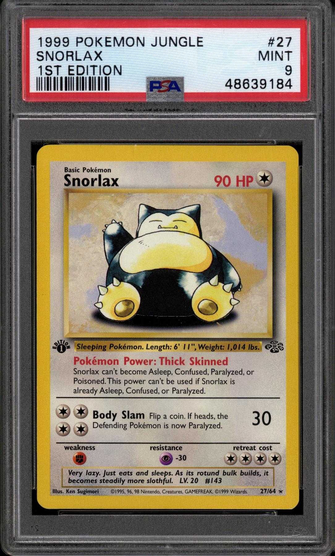 Pokemon Jungle 1st Edition Snorlax 2764 Psa 9 Da Card World 6203