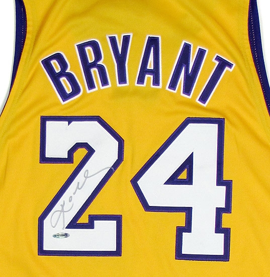 Kobe Bryant Autographed L.A. Lakers Authentic Yellow Jersey #24 (UDA ...