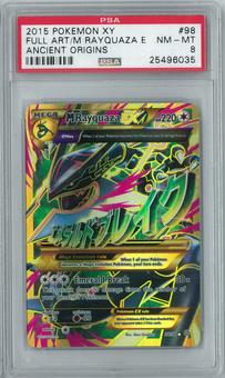 Pokemon XY Ancient Origins M Rayquaza EX 98/98 Full-Art Holo Rare PSA 8 ...