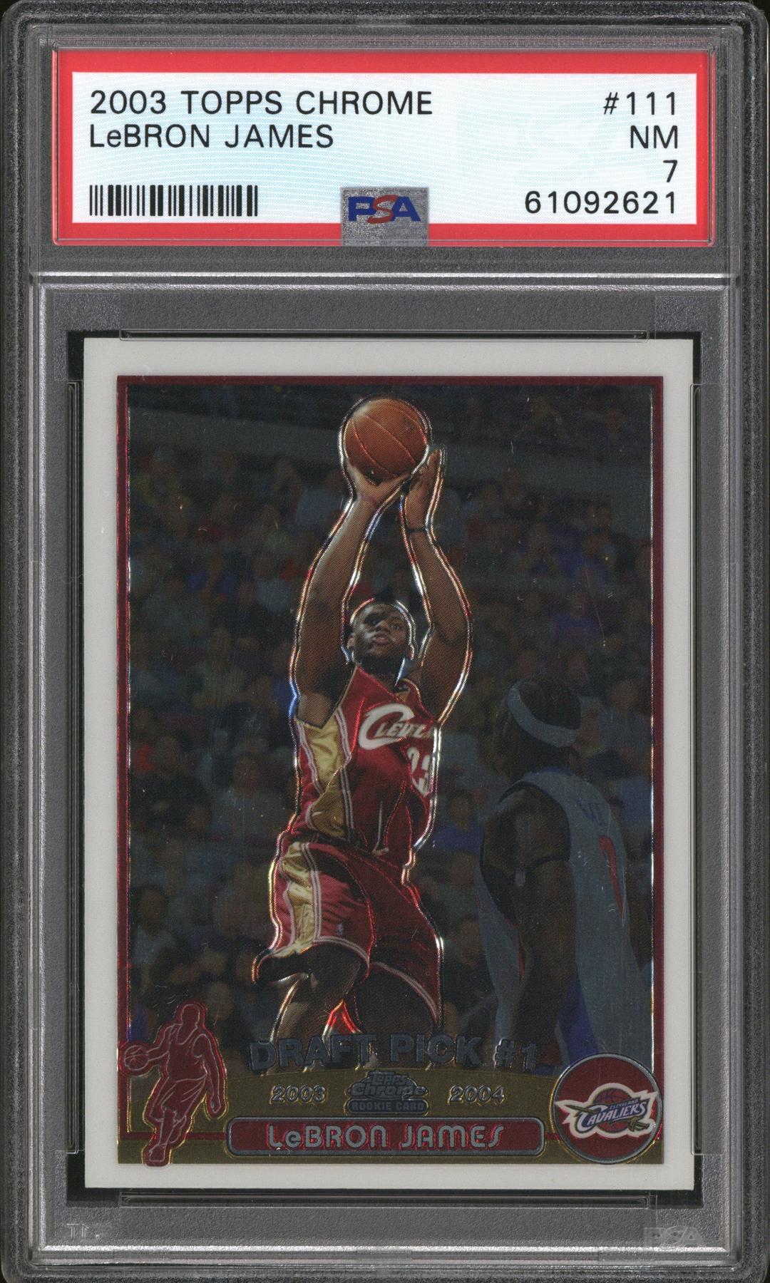 2003/04 Topps Chrome Lebron James PSA 7 card #111 (Near Mint) | DA Card ...