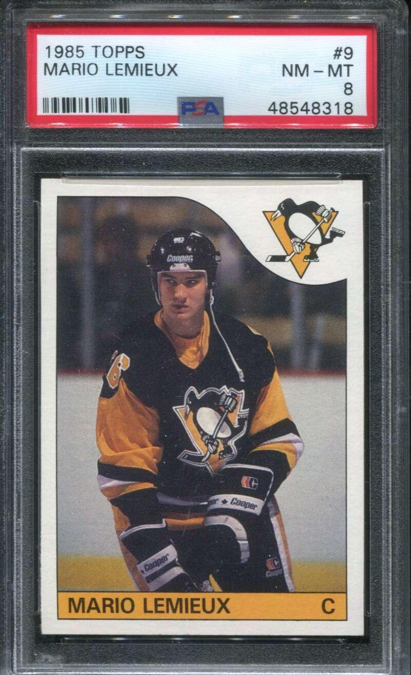 1985/86 Topps Mario Lemieux PSA 8 card #9 | DA Card World