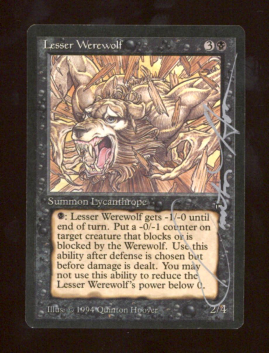 Magic the Gathering Legends Lesser Werewolf NEAR MINT NM Signed by ...