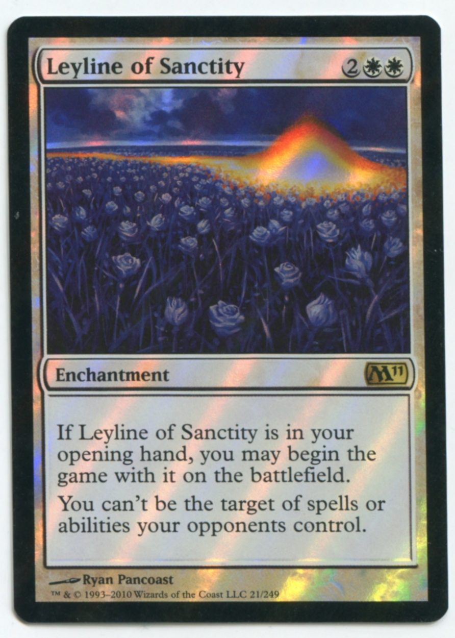 Magic the Gathering 2011 Single Leyline of Sanctity FOIL - SLIGHT PLAY ...