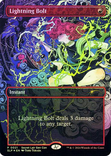 MTG 稲妻/Lightning Bolt Foil Secret Lair ② EX+](FOIL)(0021)稲妻/Lightning Bolt《英語》【Secret Lair