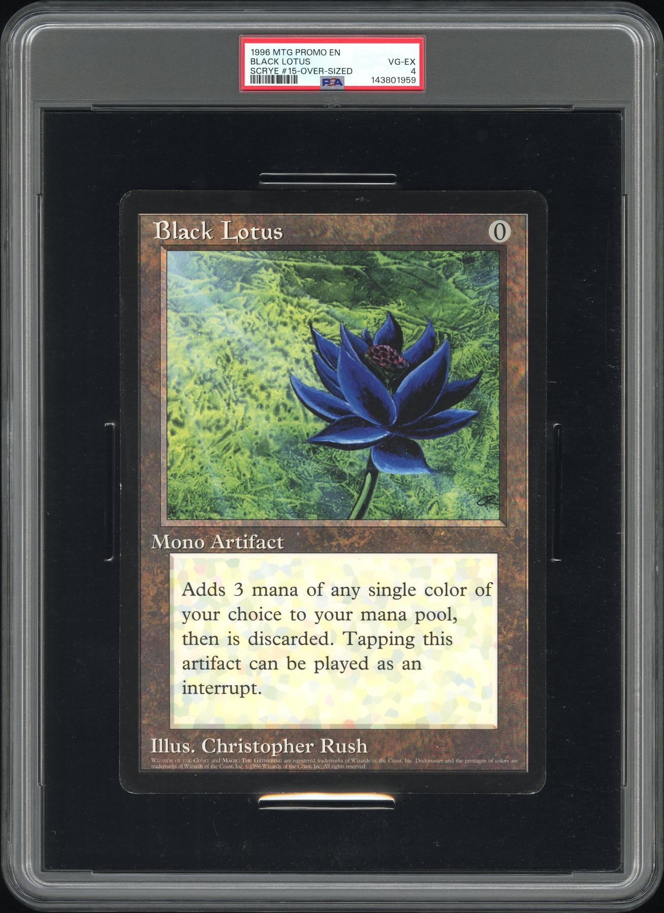 Magic the Gathering Scrye Promo Black Lotus JUMBO OVERSIZED PSA 4