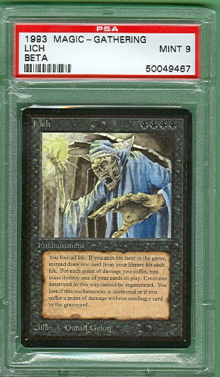 Magic the Gathering Beta Single Lich PSA 9 | DA Card World