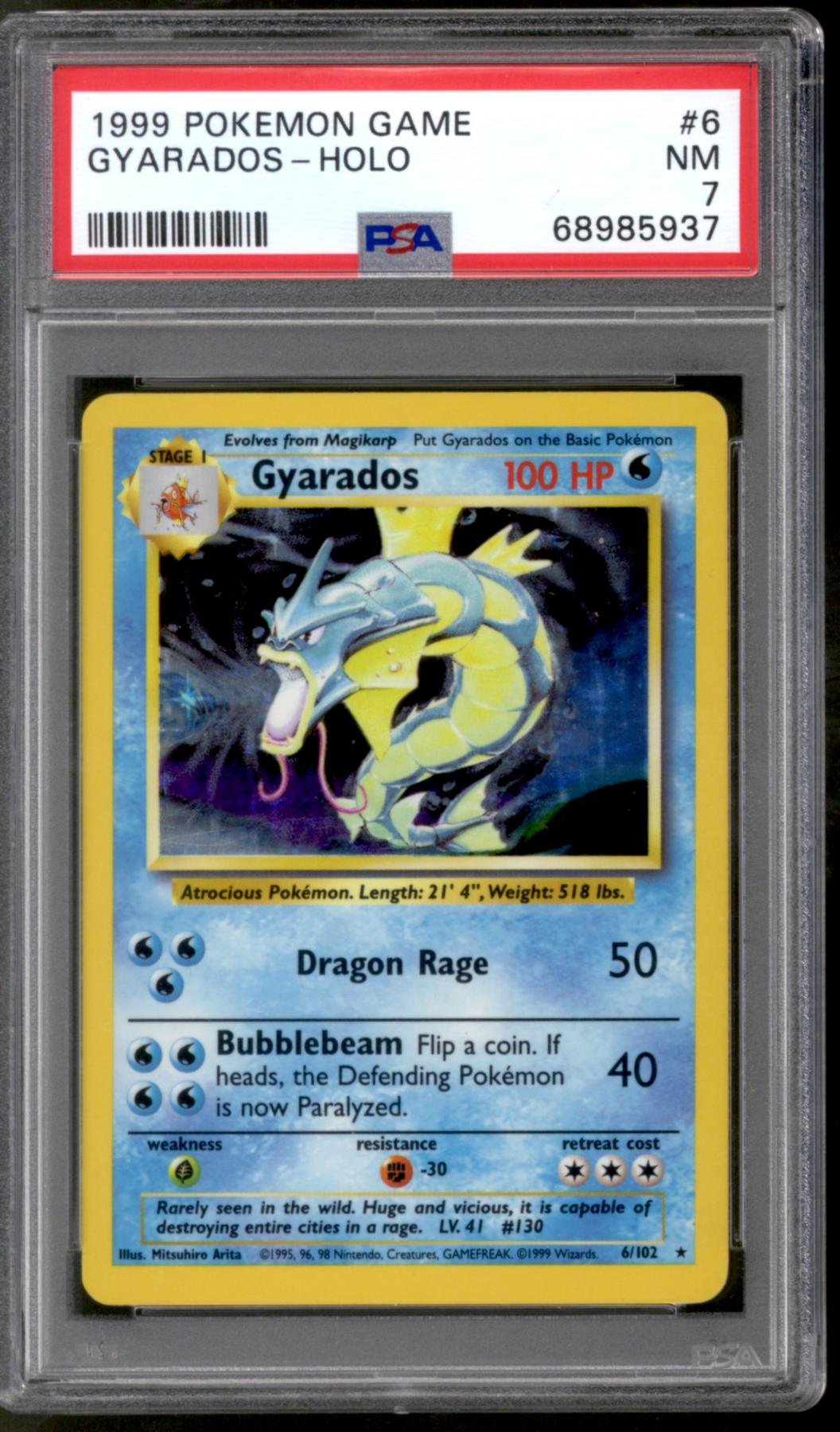 Pokemon Base Set Unlimited Gyarados 6/102 PSA 7 | DA Card World