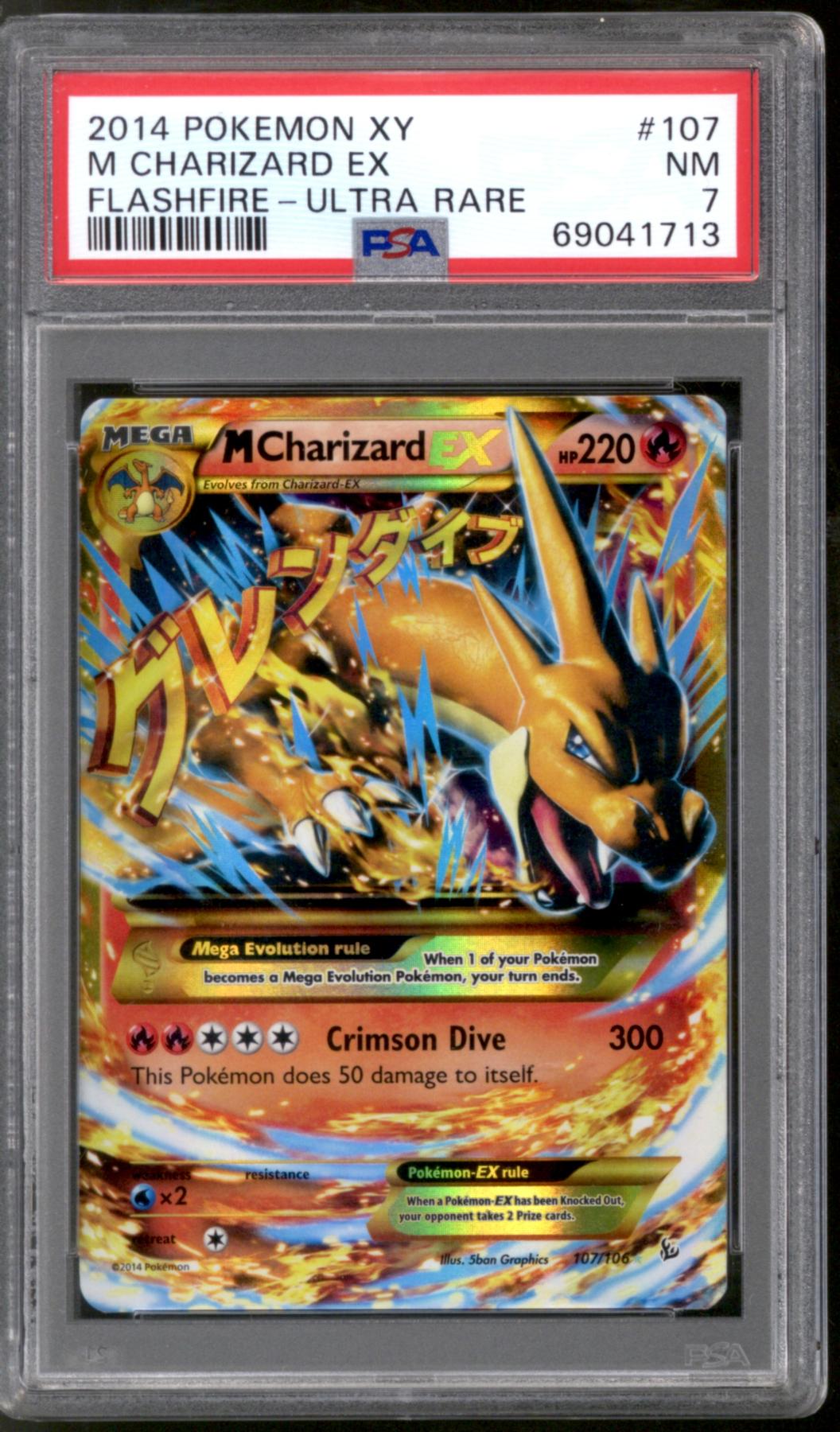 Pokemon XY Flashfire M Charizard EX 107/106 PSA 7