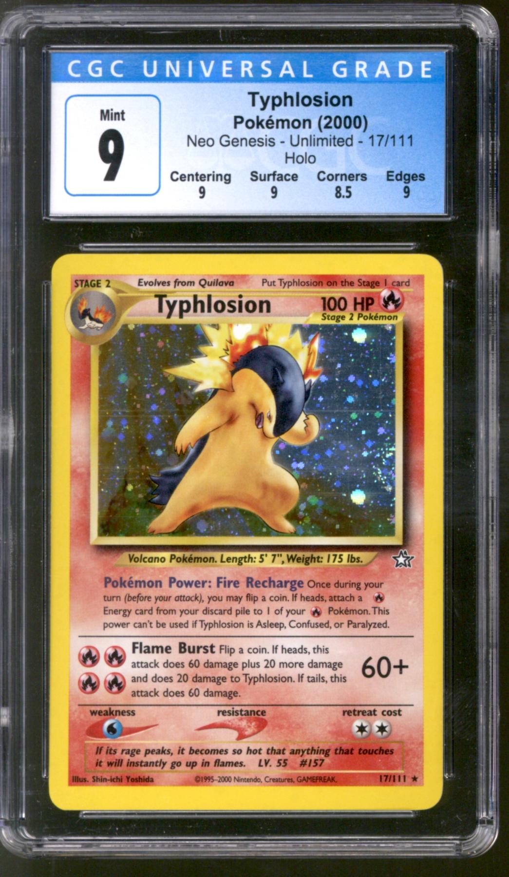 Pokemon Neo Genesis Typhlosion 17/111 CGC 9 | DA Card World