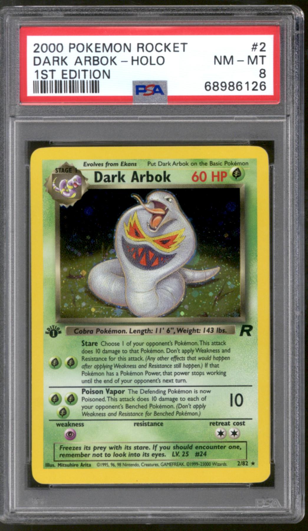 pokemon card dark arbok (29/109) (Stamped) [EX: Team Rocket Returns] [GG] Stare Dark Arbok (TR 2) -