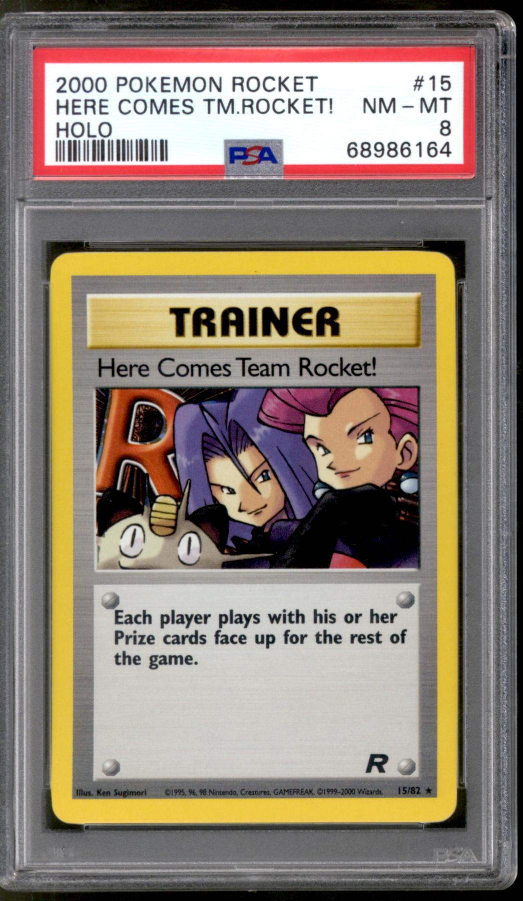 Pokemon Team Rocket Here Comes Team Rocket! 15/82 PSA 8 DA Card World