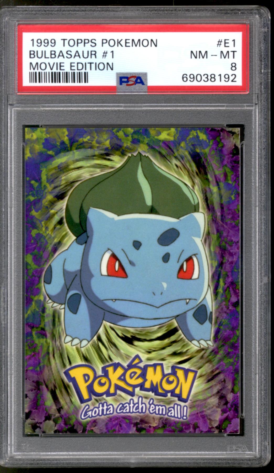 Pokemon Topps Movie Edition Bulbasaur E1 PSA 8 DA Card World