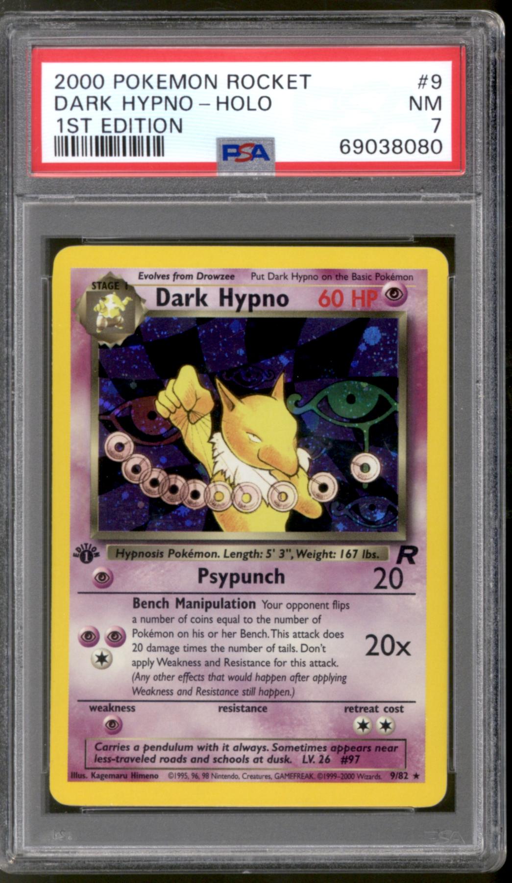 dark hypno pokemon card Pokemon Team Rocket Dark Hypno 9/82 CGC 6.5 with subs