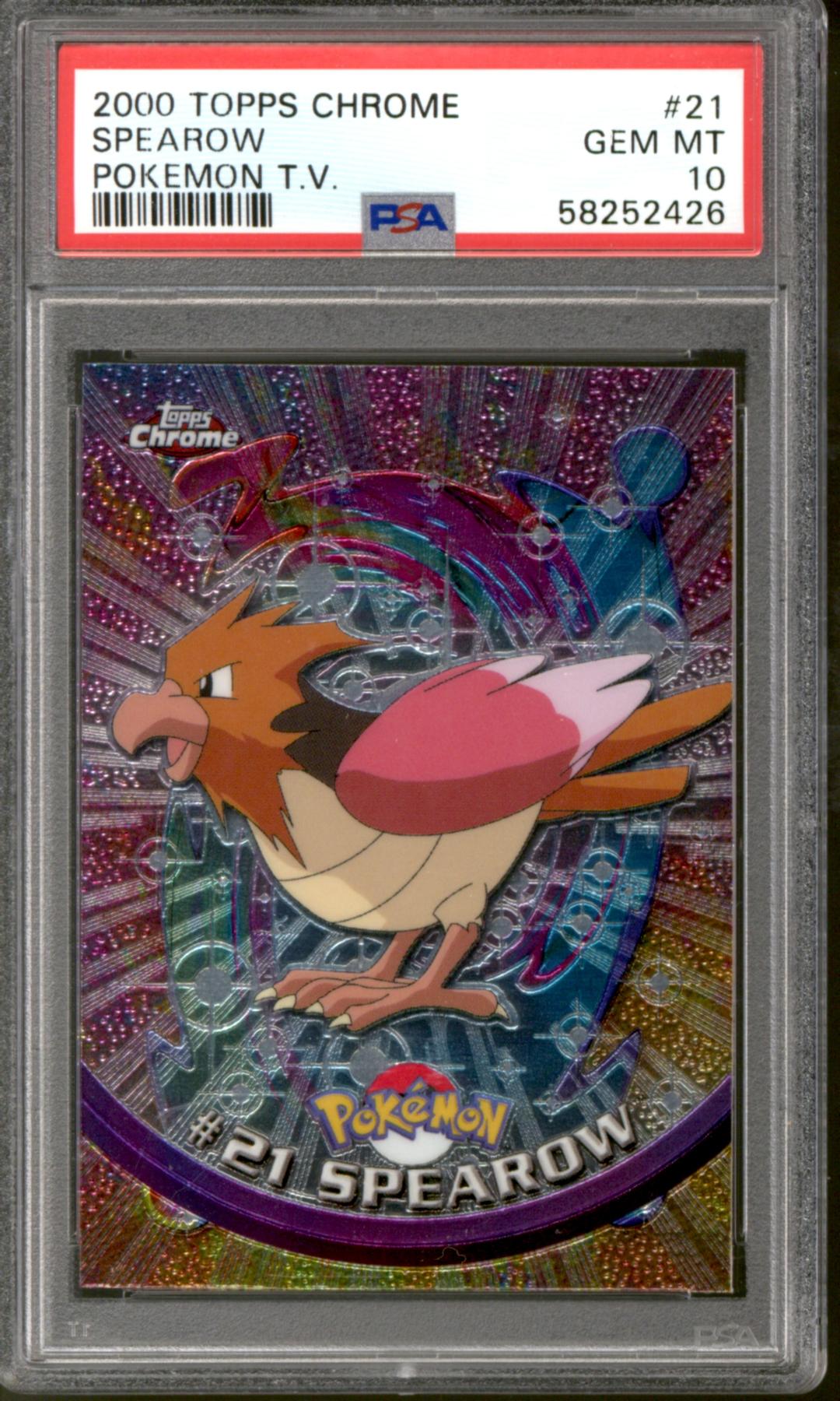 Pokemon Topps TV Chrome Spearow #21 PSA 10 GEM MINT *426 | DA Card