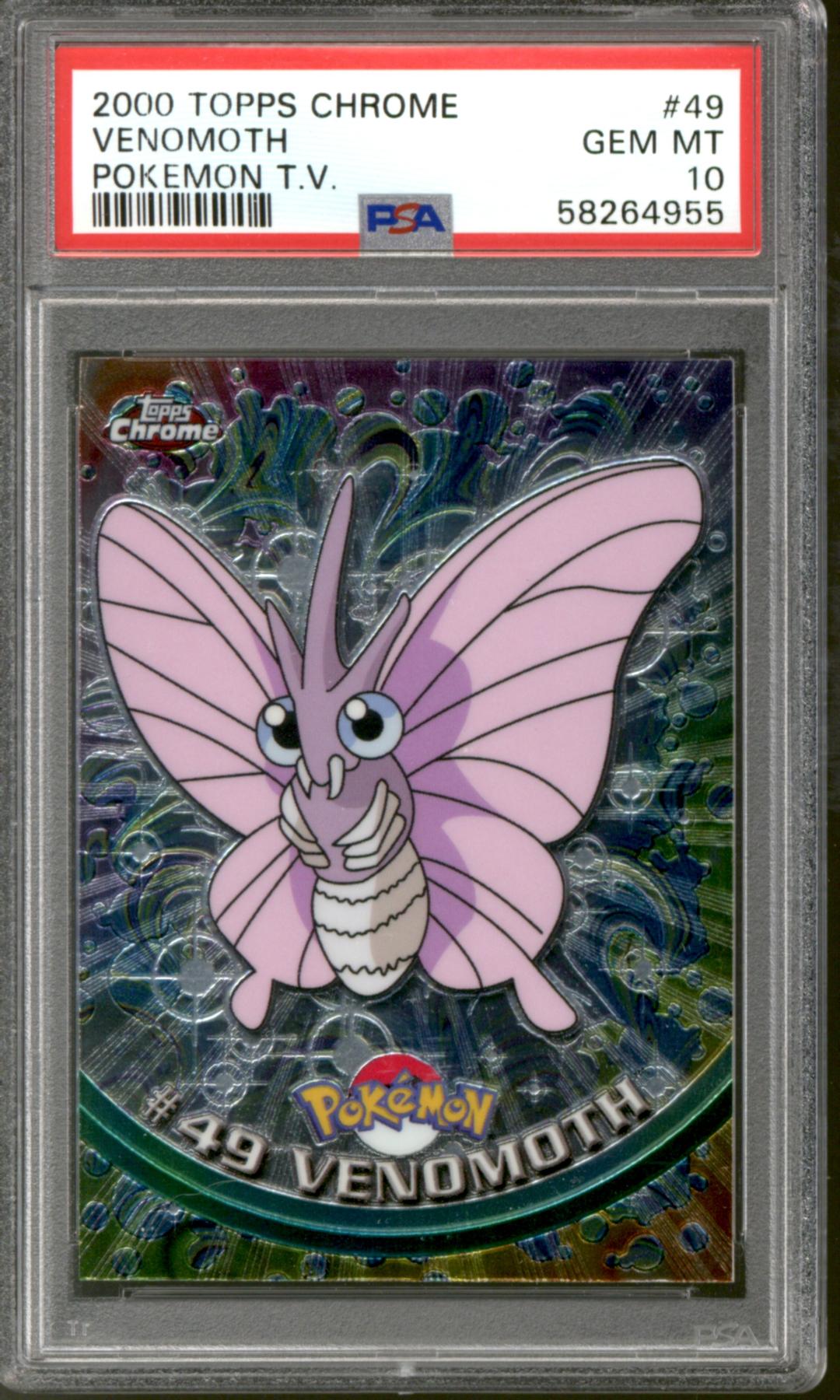 Pokemon Topps TV Chrome Venomoth #49 PSA 10 GEM MINT *955 | DA Card World