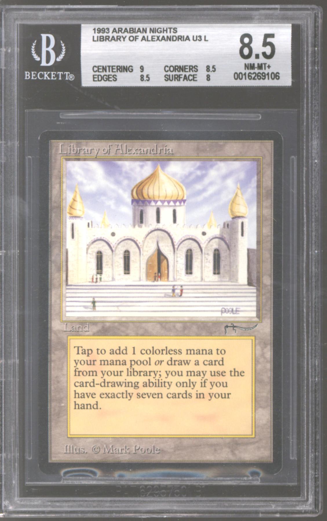 Magic the Gathering Arabian Nights Library of Alexandria BGS 8.5