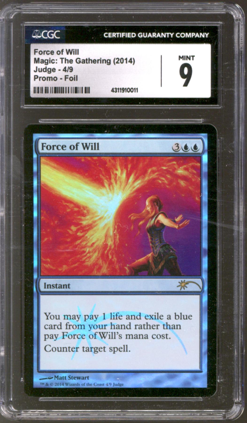意志の力　ジャッジ褒賞プログラム MTG 意志の力Force of Will ジャッジ褒賞 foil