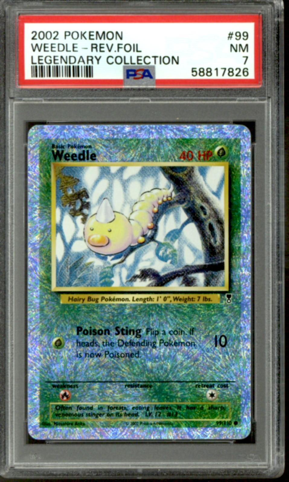 Pokemon Legendary Collection Reverse Holo Foil Weedle 99/110 PSA 7 DA Card World