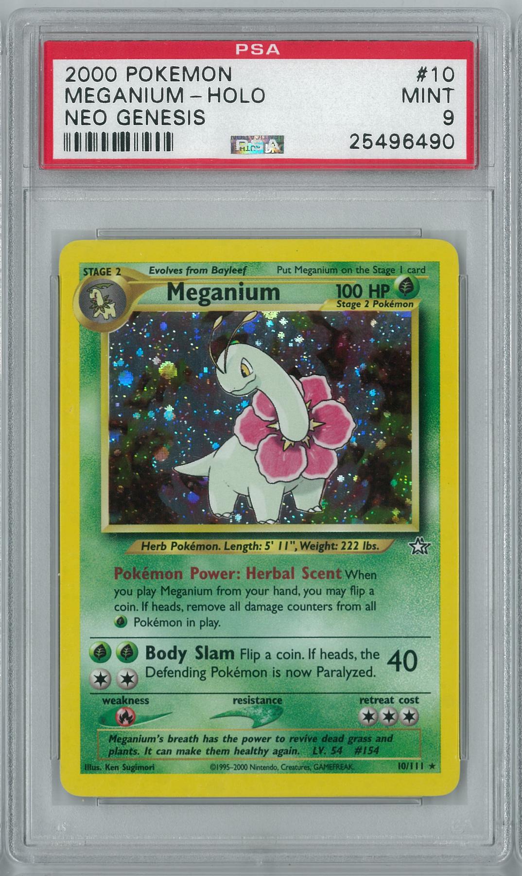 Pokemon Neo Genesis Meganium 10/111 PSA 9 | DA Card World