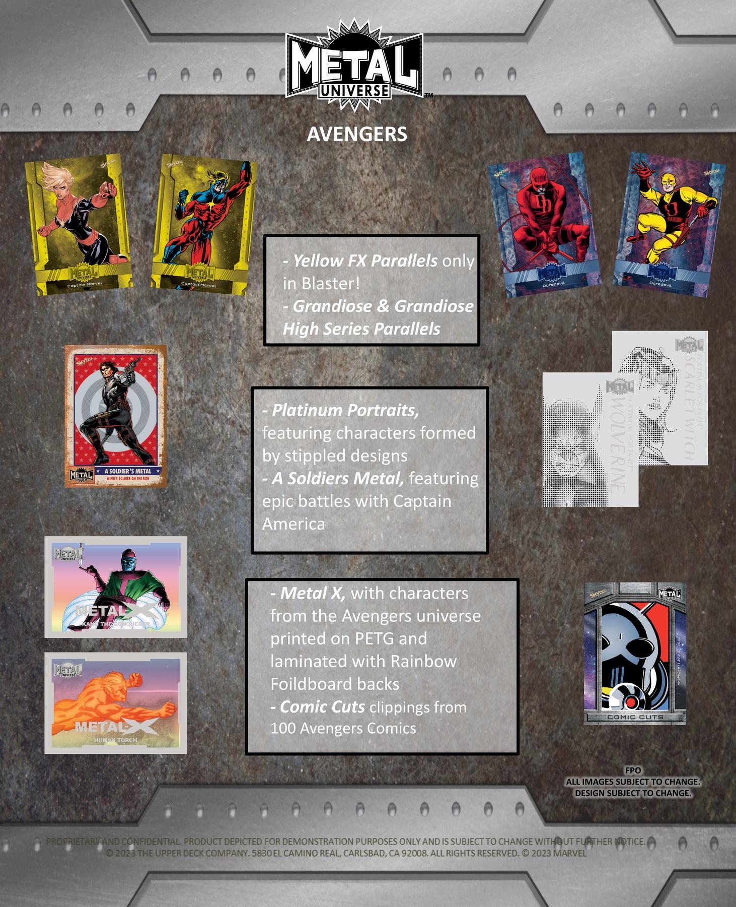 Marvel Metal Universe Avengers Trading Cards 6-Pack Blaster 20-Box Case  (Upper Deck 2024) (Presell)