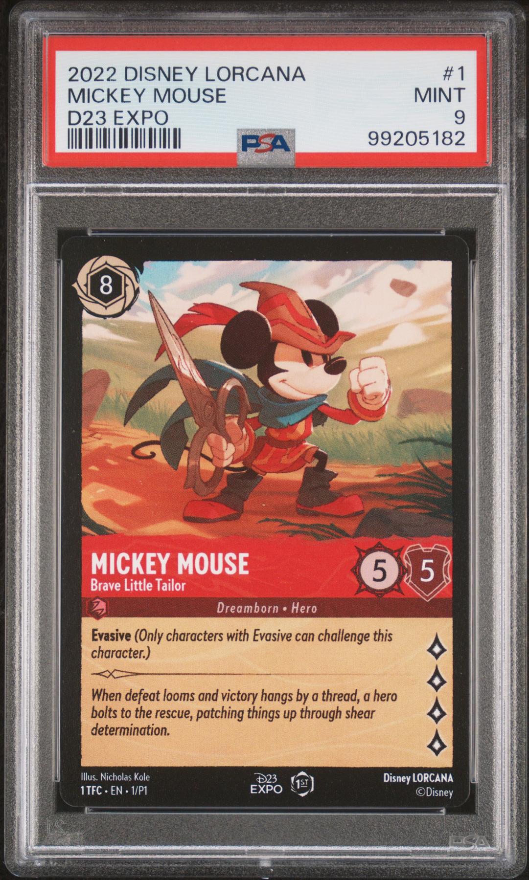 PSA鑑定9 D23 ディズニーロルカナ D23限定プロモ オズワルド 海外 Disney Lorcana EN 1/P1 2022 D23 Expo Mickey Mouse Brave Little