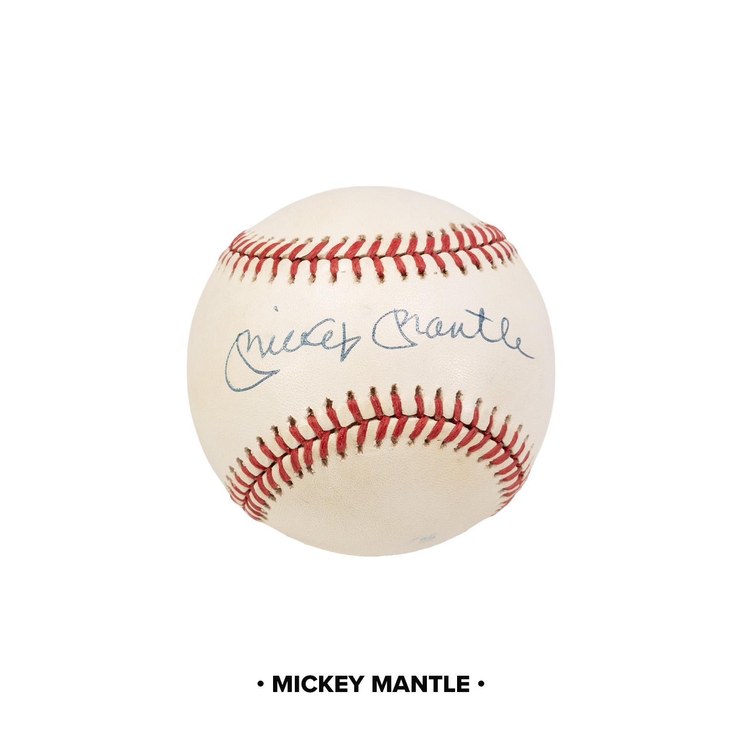 Mickey Mantle Signed Autographed AL Brown Baseball PSA/DNA