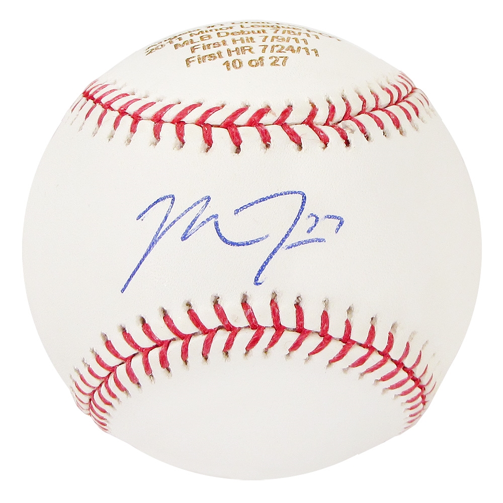 Mike Trout Autographed Los Angeles Angels Official MLB Baseball ...