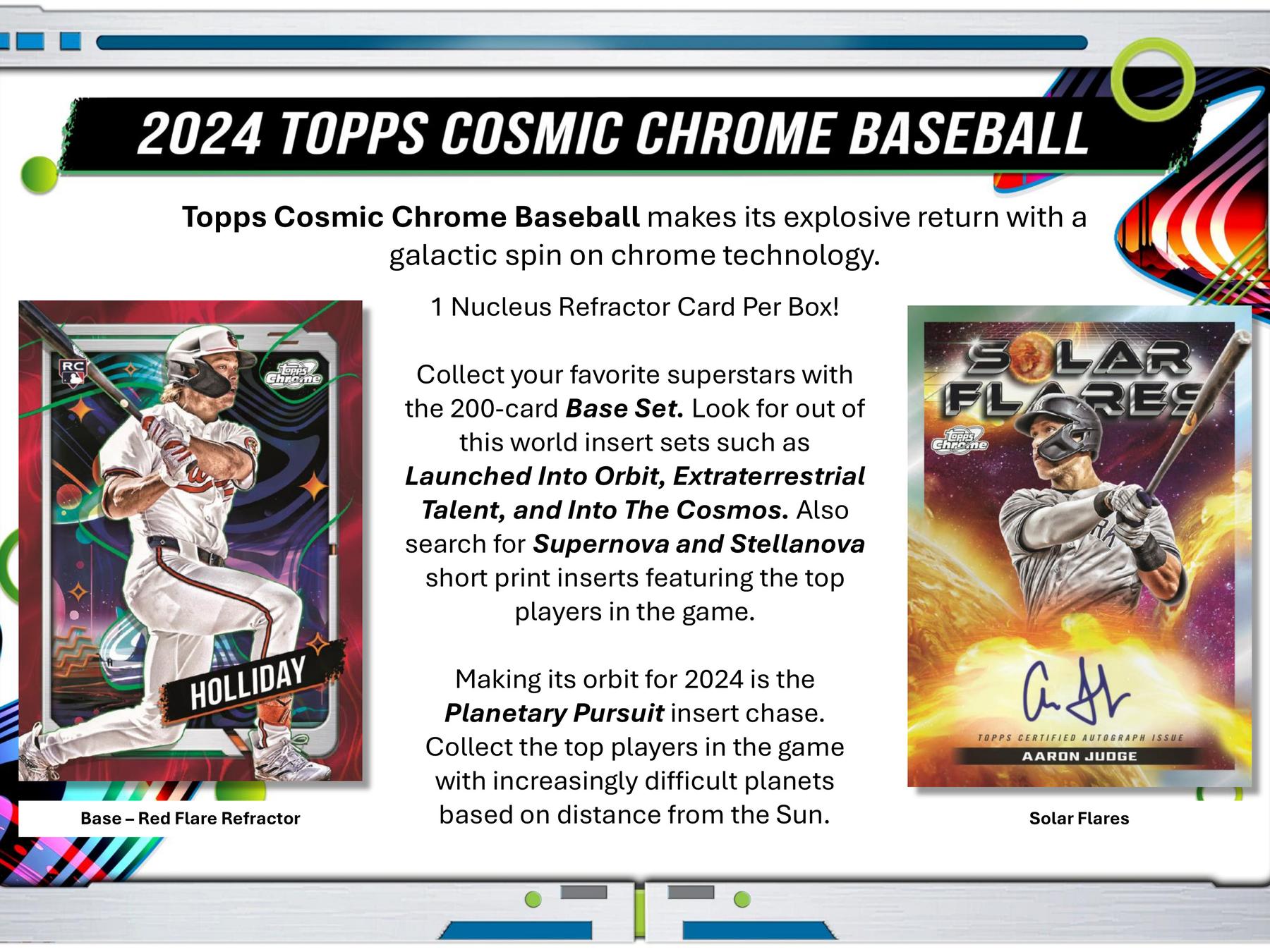 2024 Topps Cosmic Chrome Baseball Hobby 6Box 30Spot Pick Your Team